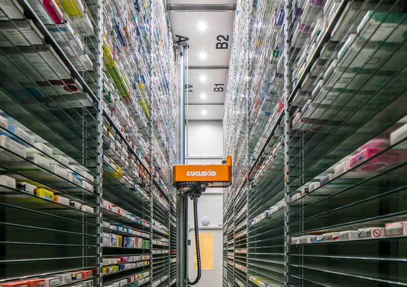 magazzino automatizzato per farmacia Pharmathek Gruppo Th Kohl