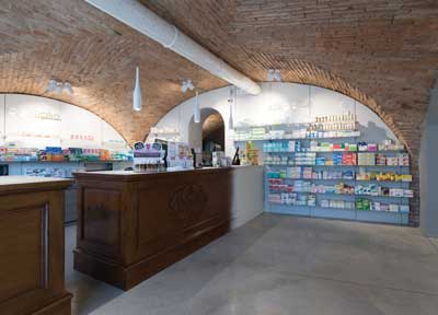 Studio AZ design progetto Farmacia Fappani Boltiere Bergamo