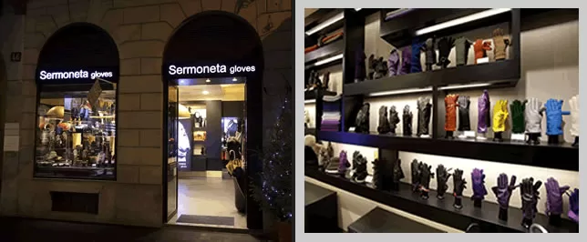 Negozio Semoneta gloves Milano