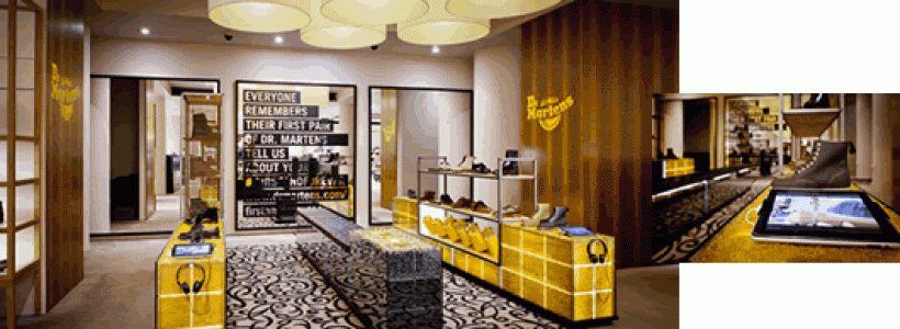 DR MARTENS temporary store by Checkland Kindleysides Design.
