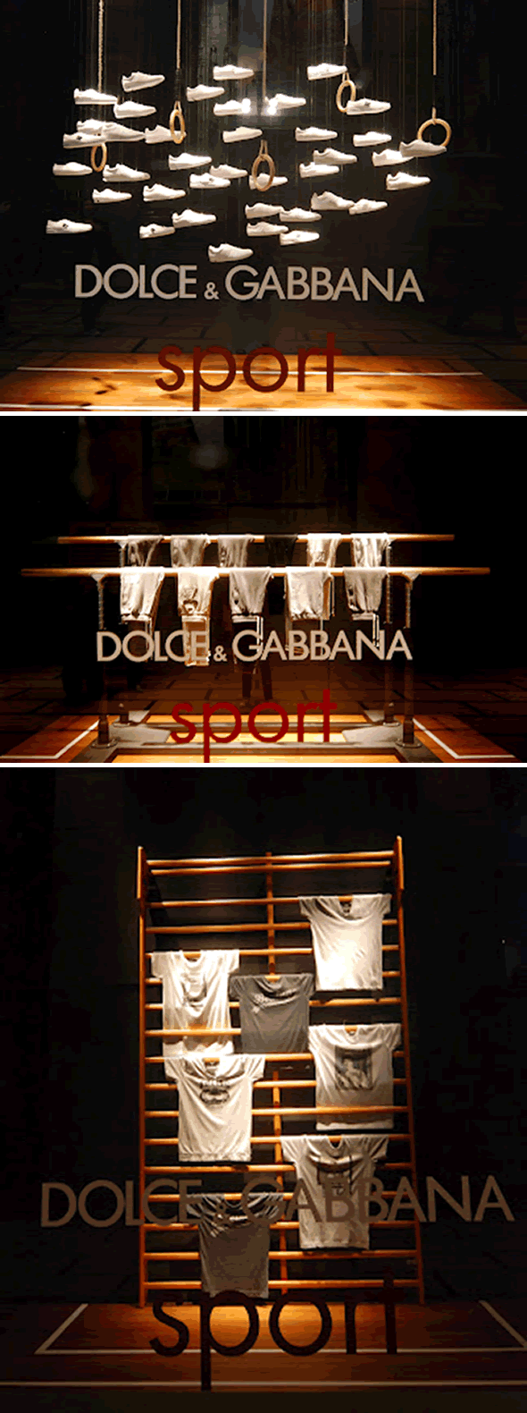 vetrine visual dolcegabbana sport milano