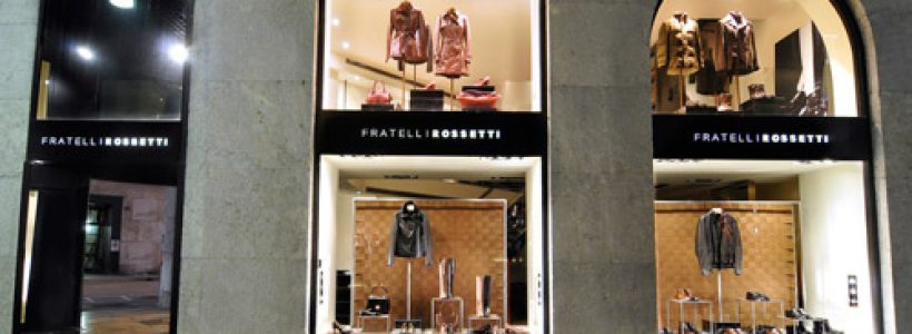 FRATELLI ROSSETTI: riaperta la boutique di via Montenapoleone a Milano.