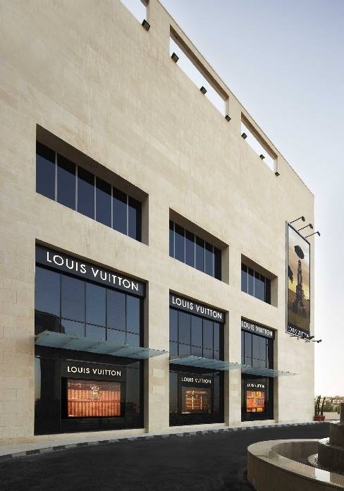 Facciata della Boutique LOUIS VUITTON ad Amman, in Giordania
