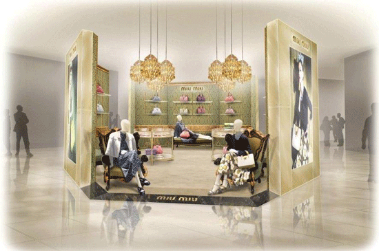 MIU MIU pop-up store Galeries Lafayette Parigi