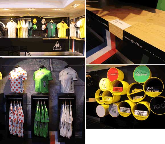 Le Coq Sportif celebrates the 100th Tour de France at Harrods with an Installation by Checkland Kindleysides