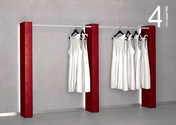 Line Four system by Brugnotto Shop Interiors