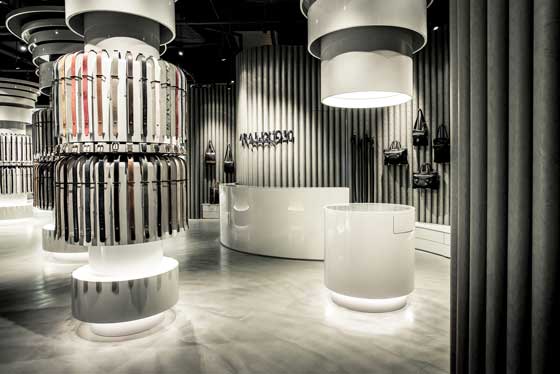 Grey Canopy progetto boutique Araldi 1930 singapore