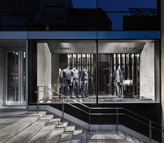 boutique les hommes milano progetto piuarch
