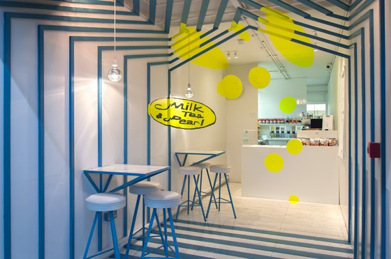 Milk Tea Pearl Boxpark London by architecture studio atelier YAO