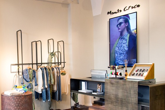 interni negozio MANILA GRACE Milano