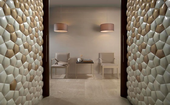KIN is a ceramic wall covering designed by DSIGNIO