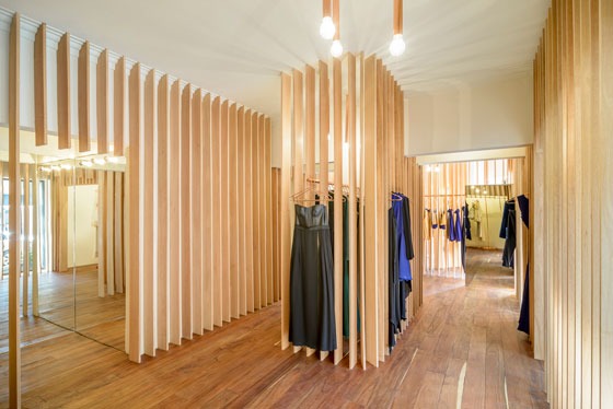Architecture studio Zeller & Moye designed the first store for the fashion label Sandra Weil