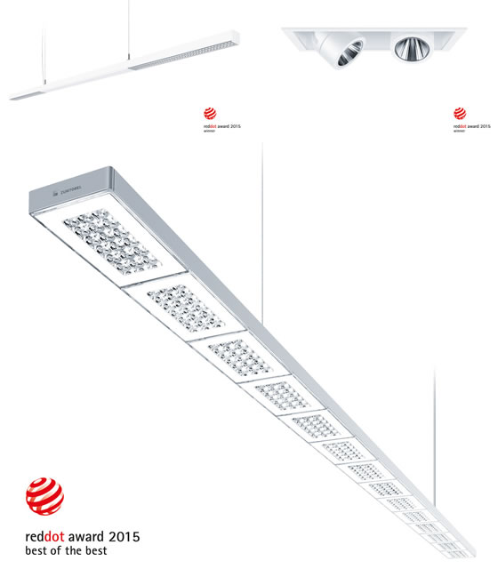 Zumtobel: three of their products have been recognized in the Red Dot Design award competition.