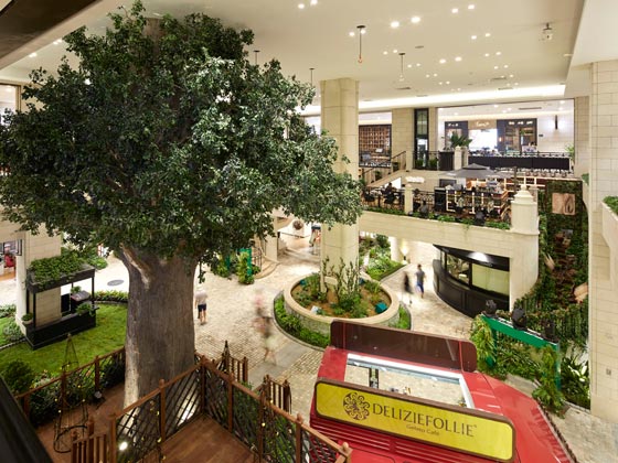 JOYYARD unifies the two floors offering a special environment for the customers that resembles a European small town