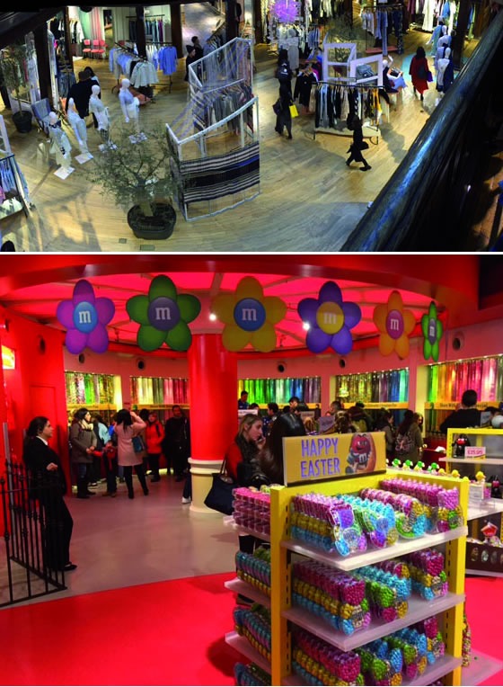 a retail window in Europe