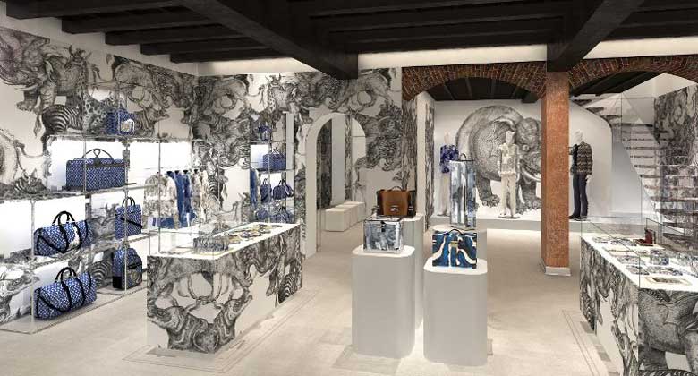Louis Vuitton pop up store Milano
