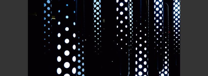 New TUBE light brings a retro aesthetic with pop spots and dots.