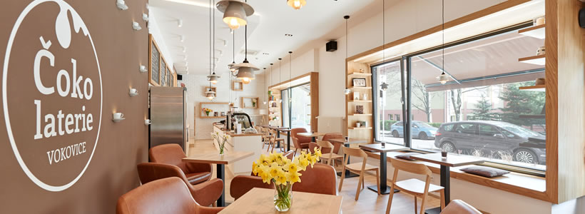 Jan Bek interior design cioccolateria Vokovice Praga