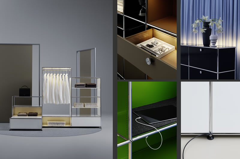 USM Haller E sistemi di arredamento modulari con luce ed energia integrata