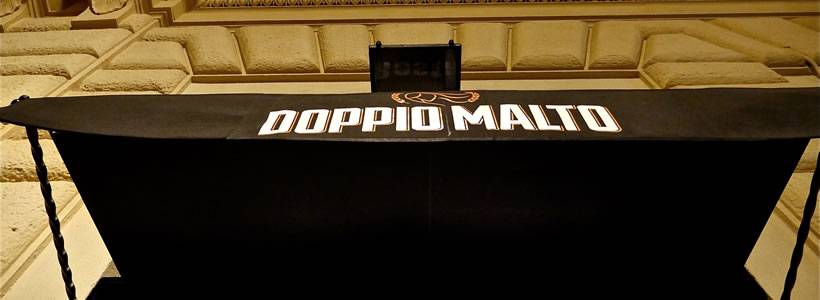 interior brand design Visual Display per Doppio Malto Roma