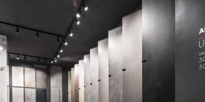 Showroom Ariostea Napoli: luce per il design