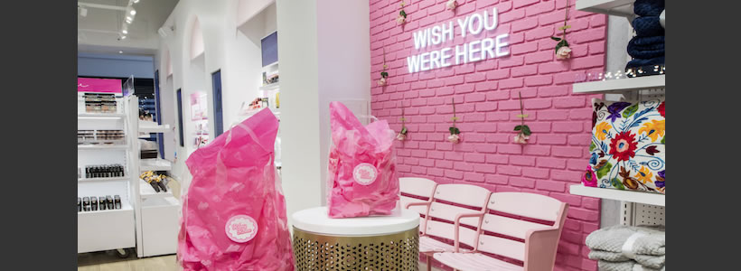 store design Uxus Riley Rose beauty boutique Usa