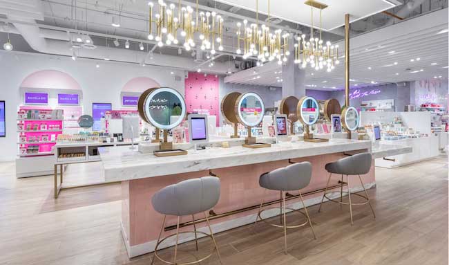 store design Uxus Riley Rose beauty boutique Usa