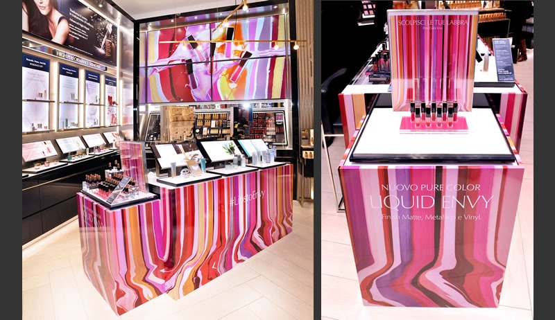 Estee Lauder colora la sua boutique di Milano