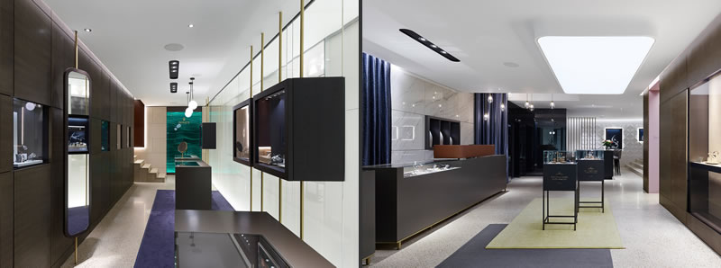 Ippolito Fleitz Group designed Hunke Jeweller and Optician Shop