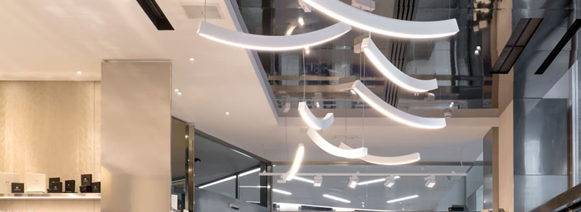 Buzzi Buzzi illuminazione pasticceria Massari Milano