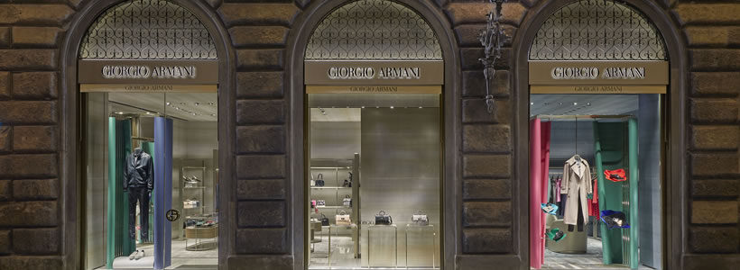 Nuova boutique a Firenze per GIORGIO ARMANI.