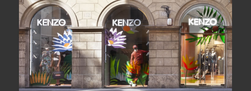 KENZO: una boutique di 215 mq. nel centro di Roma.
