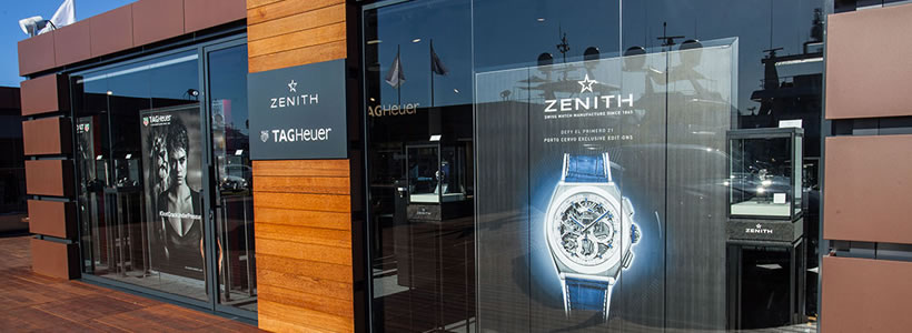 ZENITH TAG HEUER pop-up store Porto Cervo