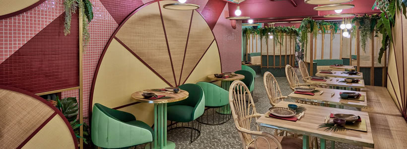Kaikaya, the first tropical Sushi restaurant in Valencia, designed by Masquespacio