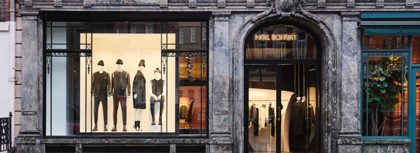 vetrine boutique Neil Barrett Londra