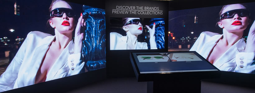 Luxottica showroom con tecnologia digitale