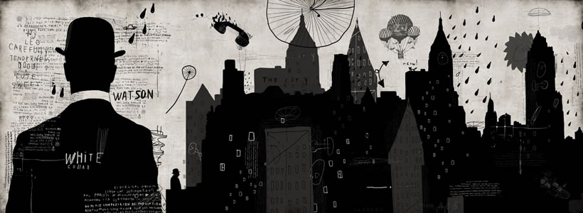 Crazy Paper di MOMENTI con decorazione grafica in bianco e nero