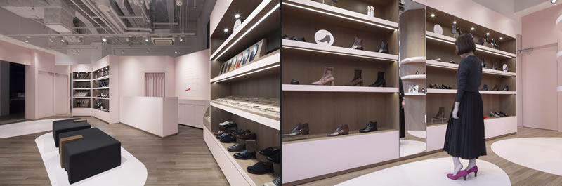 Japanese designer Ryusuke Nanki designed the Good Shoes, Good Foot store in Tokyo 