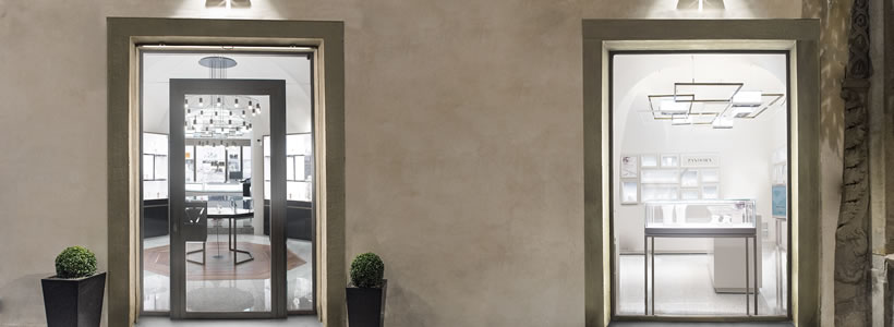 AMlab progetto di interior design gioielleria Cozzari