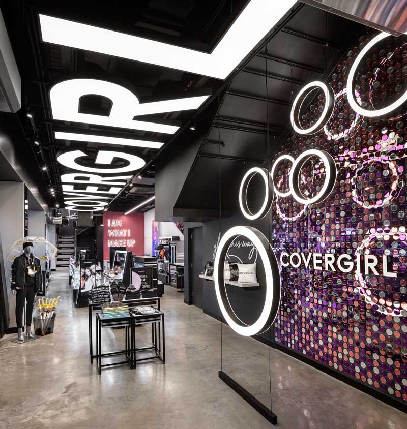 FRCH NELSON designed Covergirl retail space