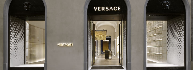 Versace Florence store designed by architect Gwenael Nicolas Curiosity Studio