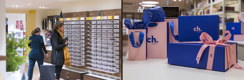brand CH communications and store concept 
