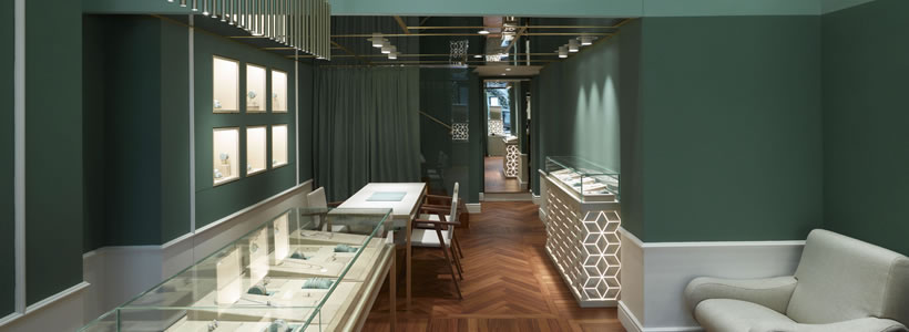 ASA Studio Albanese progetto boutique monomarca Fope Londra