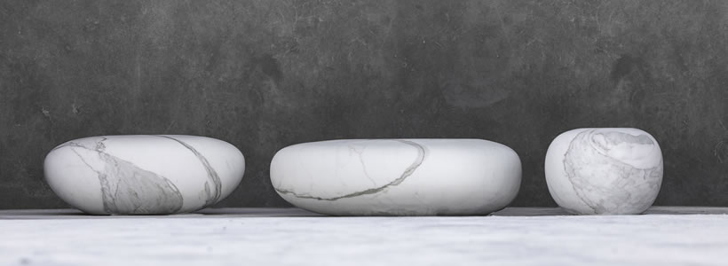 Lapis sistema di sedute e coffee table in marmo