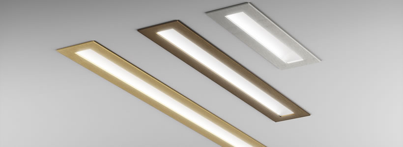 MARK incasso rettangolare con emissione di luce indiretta