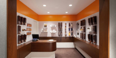 The design of the new Leather SPA store.