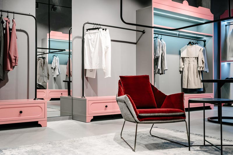 Angelina Malysheva designed Courage’s showroom in Odessa