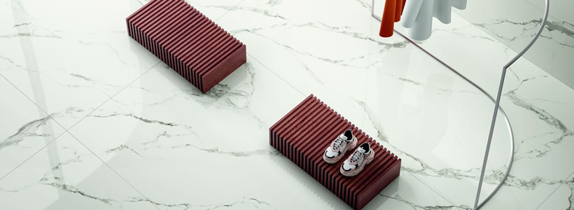 Calacatta Bellissimo è una texture della collezione Marmi Maximum