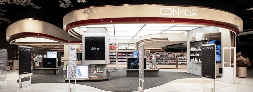 progetto di interior design per il beauty store dVine