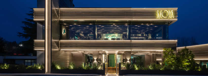 Architetto Maurizio Lai progetto di interior design per il ristorante MOYA